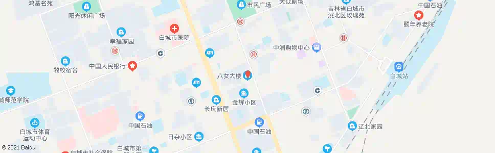 白城八女大楼_公交站地图_白城公交_妙搜公交查询2025