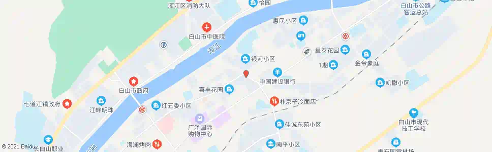 白山红旗桥_公交站地图_白山公交_妙搜公交查询2025