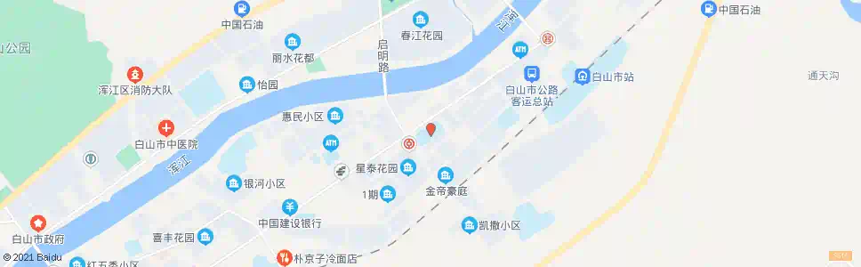 白山体育场_公交站地图_白山公交_妙搜公交查询2025