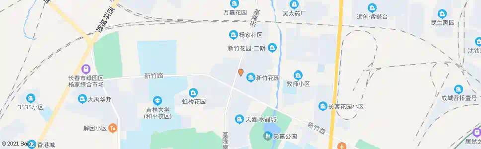长春新竹花园西门_公交站地图_长春公交_妙搜公交查询2025