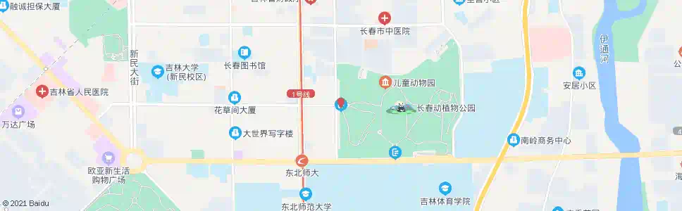 长春动植物公园西门_公交站地图_长春公交_妙搜公交查询2025