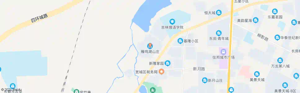 长春雁鸣湖山庄正门_公交站地图_长春公交_妙搜公交查询2025