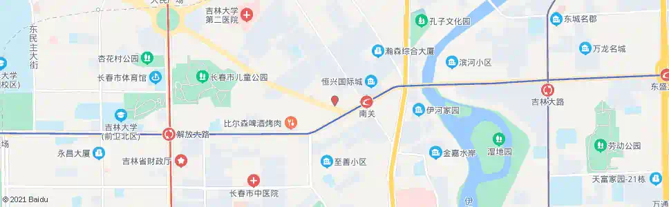 长春二道街(西)_公交站地图_长春公交_妙搜公交查询2025