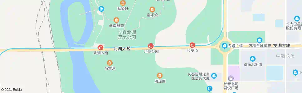 长春北湖公园_公交站地图_长春公交_妙搜公交查询2025