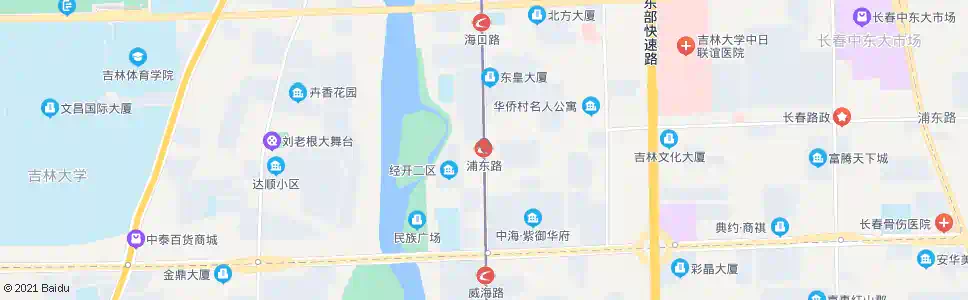 长春浦东路站_公交站地图_长春公交_妙搜公交查询2025
