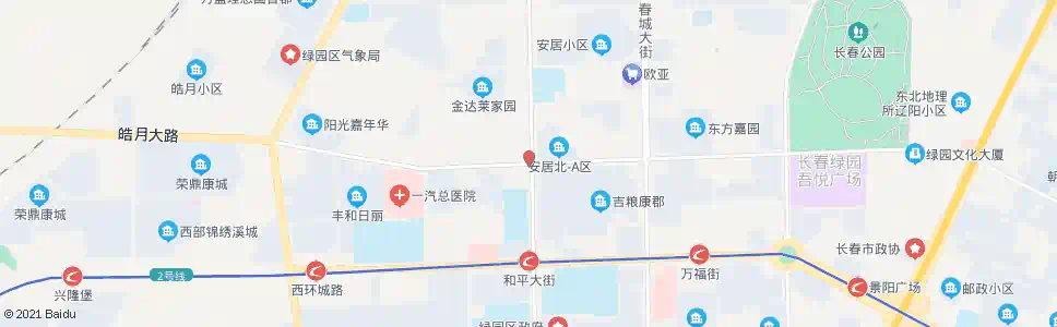 长春皓月大路(和平大街)_公交站地图_长春公交_妙搜公交查询2025