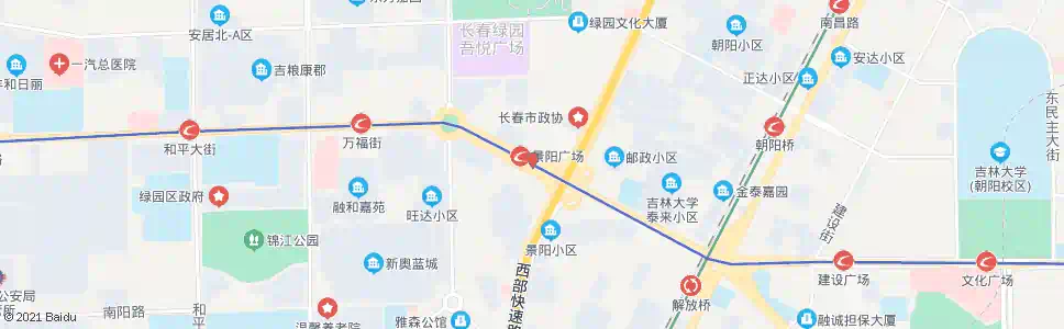 长春普庆路(市人大)_公交站地图_长春公交_妙搜公交查询2025