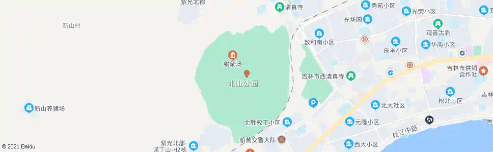 吉林北山公园_公交站地图_吉林公交_妙搜公交查询2025