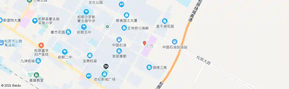 松原百老汇购物中心_公交站地图_松原公交_妙搜公交查询2025