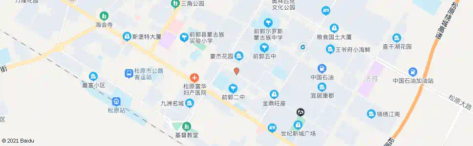 松原前郭县地税局_公交站地图_松原公交_妙搜公交查询2025