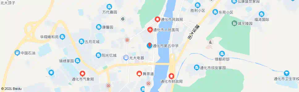 通化第五中学_公交站地图_通化公交_妙搜公交查询2025