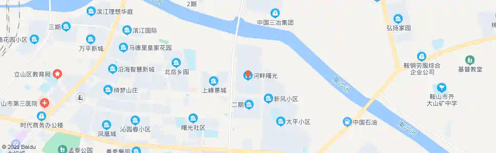 鞍山曙光河畔小区_公交站地图_鞍山公交_妙搜公交查询2025