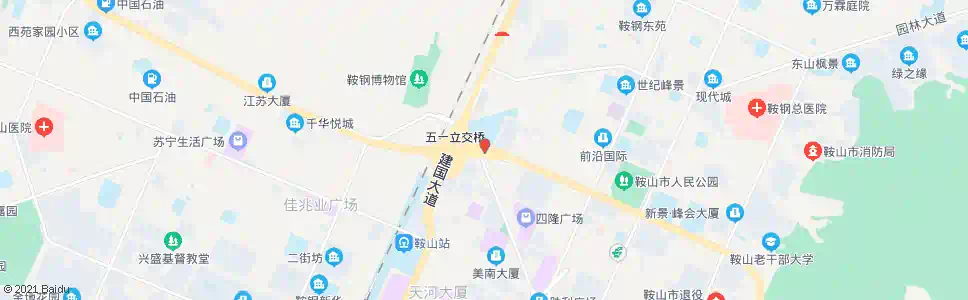鞍山五一路公交枢纽a站_公交站地图_鞍山公交_妙搜公交查询2025