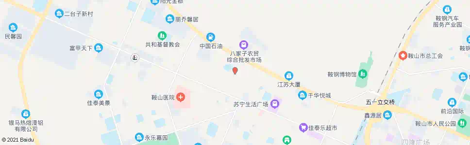 鞍山老槐树_公交站地图_鞍山公交_妙搜公交查询2025