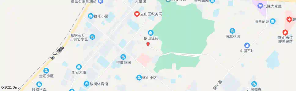 鞍山自由街隧道西_公交站地图_鞍山公交_妙搜公交查询2025