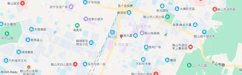 鞍山站前广场北_公交站地图_鞍山公交_妙搜公交查询2025