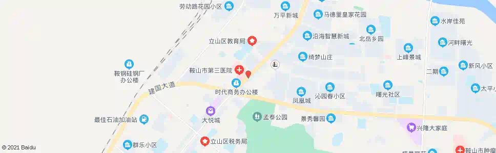 鞍山三院_公交站地图_鞍山公交_妙搜公交查询2025