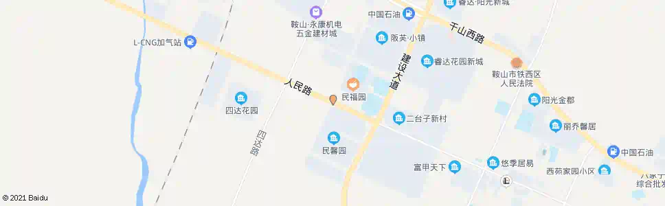 鞍山二台子西_公交站地图_鞍山公交_妙搜公交查询2025