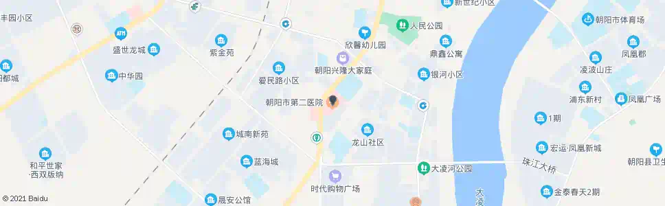 朝阳第二医院东门_公交站地图_朝阳公交_妙搜公交查询2025