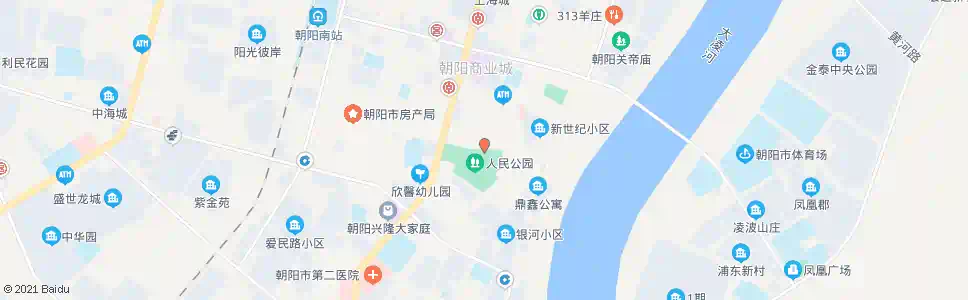 朝阳人民公园北门_公交站地图_朝阳公交_妙搜公交查询2025