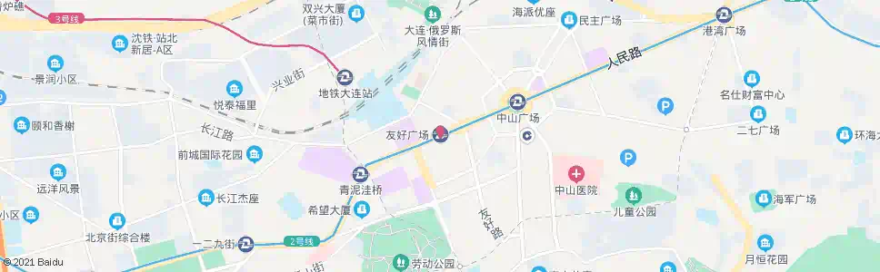 大连友好广场_公交站地图_大连公交_妙搜公交查询2025