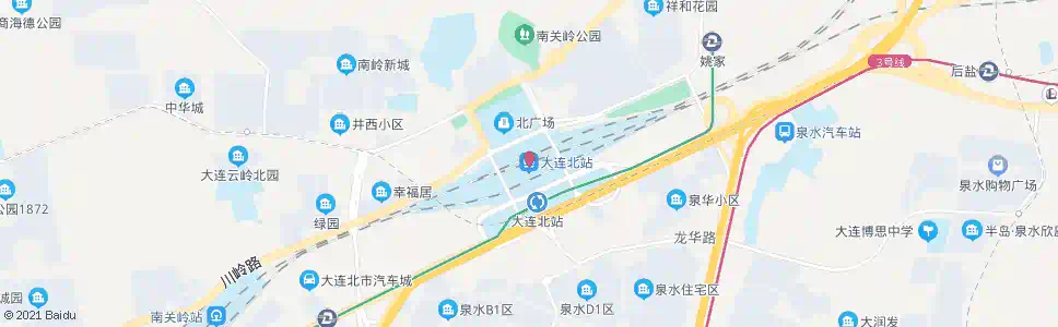 大连北山一站_公交站地图_大连公交_妙搜公交查询2025