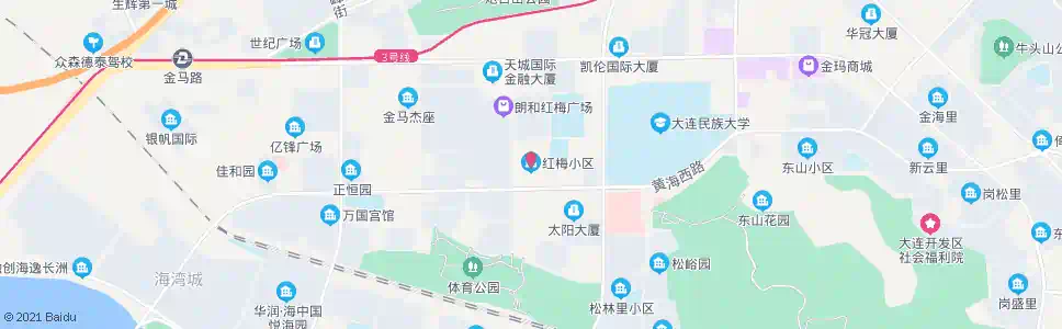 大连红梅小区_公交站地图_大连公交_妙搜公交查询2025