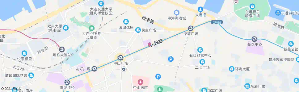 大连人民路_公交站地图_大连公交_妙搜公交查询2025