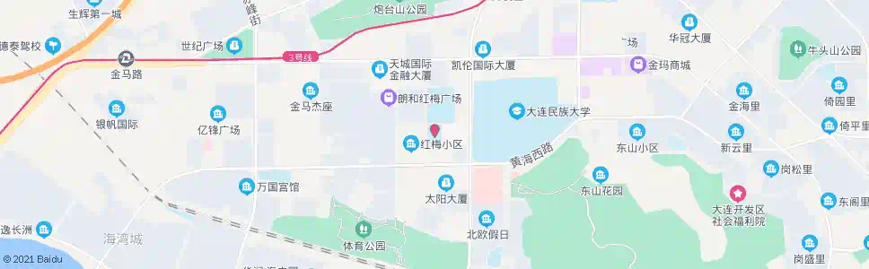 大连红梅小学_公交站地图_大连公交_妙搜公交查询2025