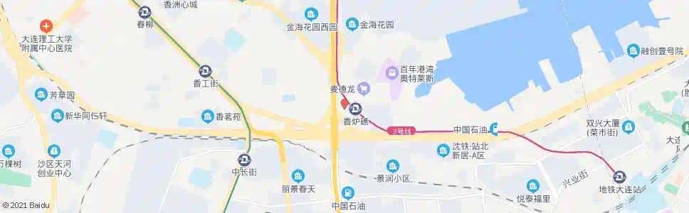 大连香炉礁快轨站_公交站地图_大连公交_妙搜公交查询2025