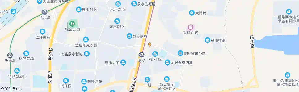 大连泉水快轨站_公交站地图_大连公交_妙搜公交查询2025