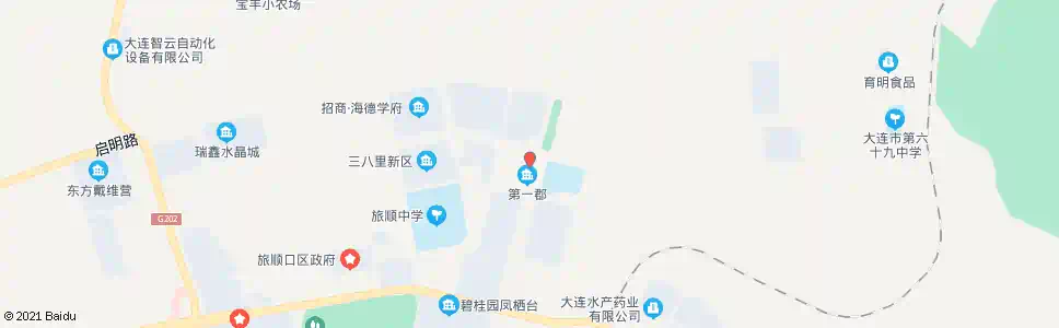 大连第一郡二站_公交站地图_大连公交_妙搜公交查询2025