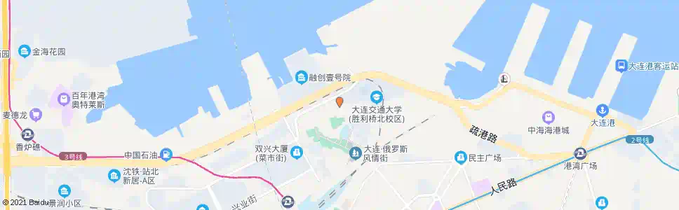 大连北海街_公交站地图_大连公交_妙搜公交查询2025