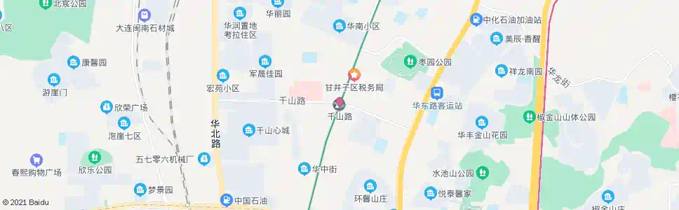 大连千山路(南)_公交站地图_大连公交_妙搜公交查询2025