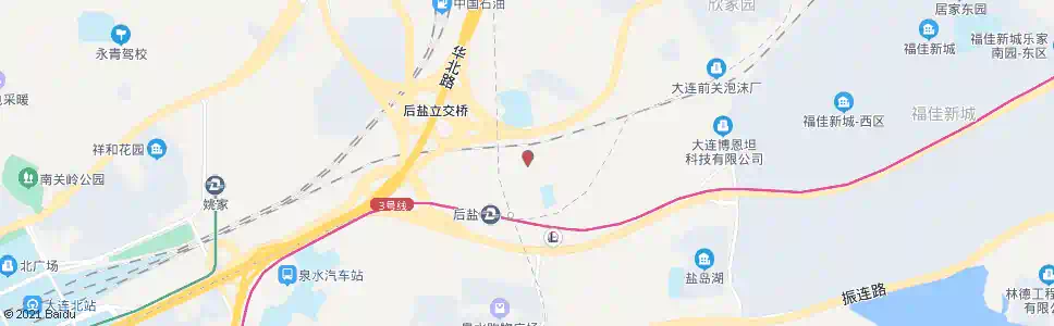 大连后盐村_公交站地图_大连公交_妙搜公交查询2025