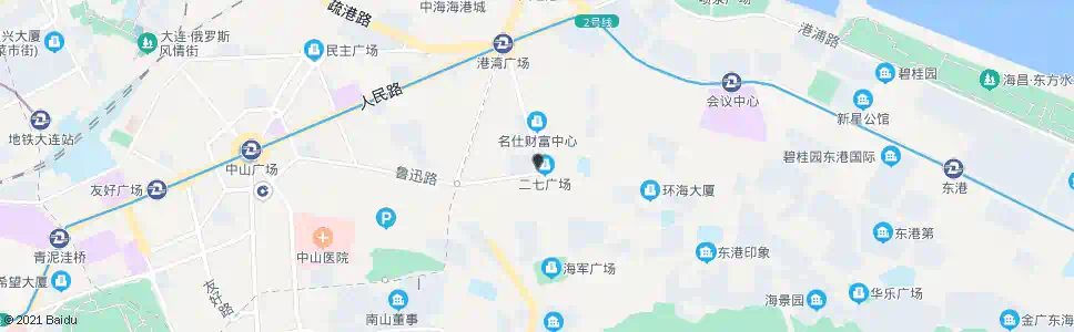 大连二七广场_公交站地图_大连公交_妙搜公交查询2025