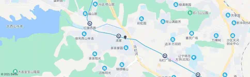 大连湾家村_公交站地图_大连公交_妙搜公交查询2025