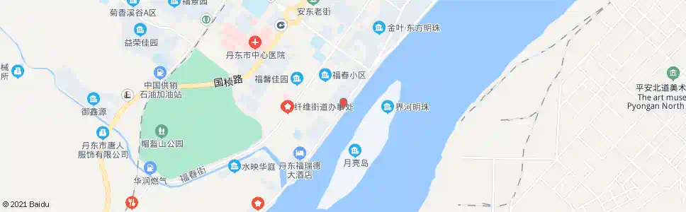 丹东月亮岛桥北_公交站地图_丹东公交_妙搜公交查询2025