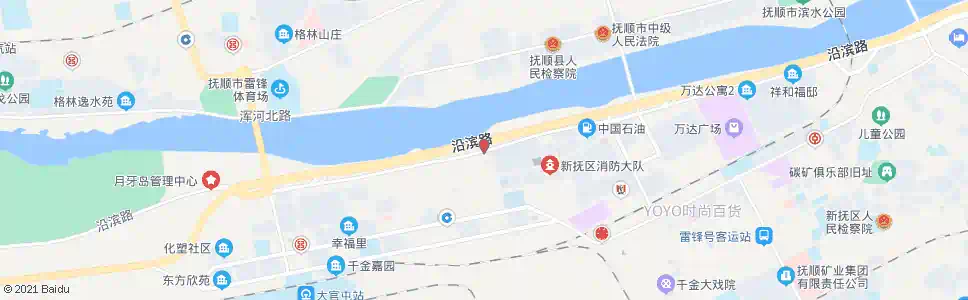 抚顺浑河南路三道街_公交站地图_抚顺公交_妙搜公交查询2025