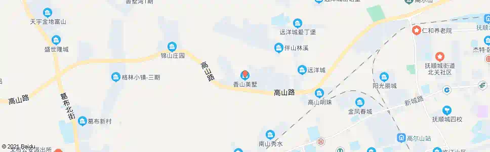 抚顺香山美墅_公交站地图_抚顺公交_妙搜公交查询2025