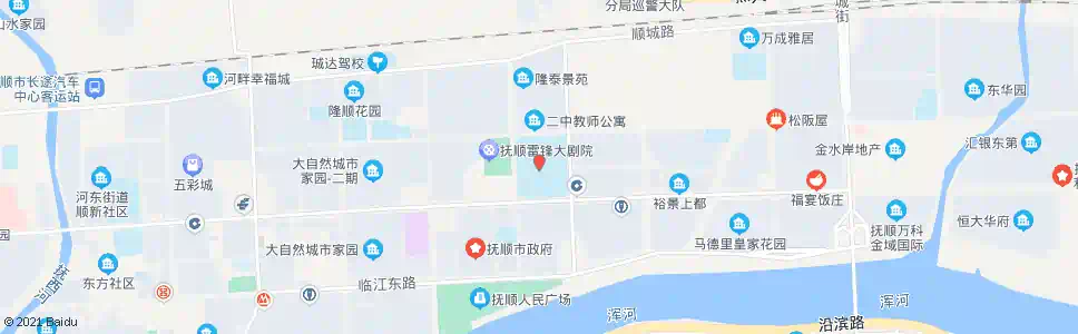 抚顺二中_公交站地图_抚顺公交_妙搜公交查询2025