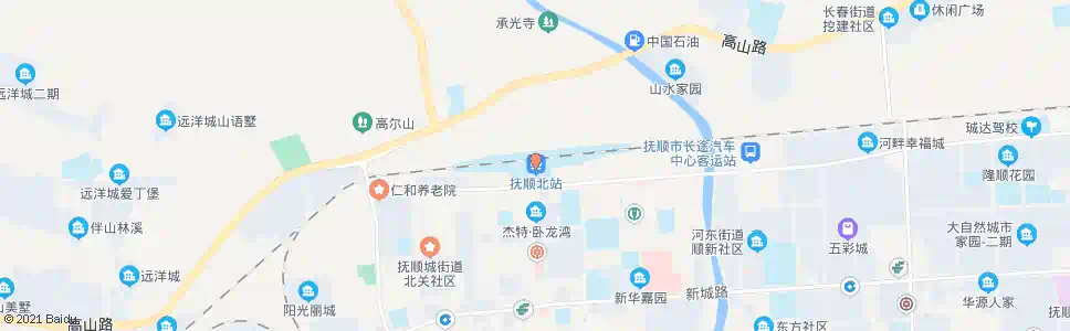 抚顺天城街北_公交站地图_抚顺公交_妙搜公交查询2025