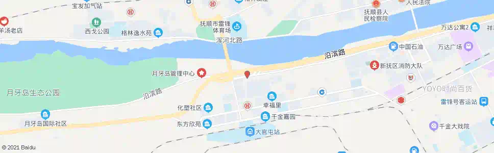 抚顺浑河南路十道街_公交站地图_抚顺公交_妙搜公交查询2025