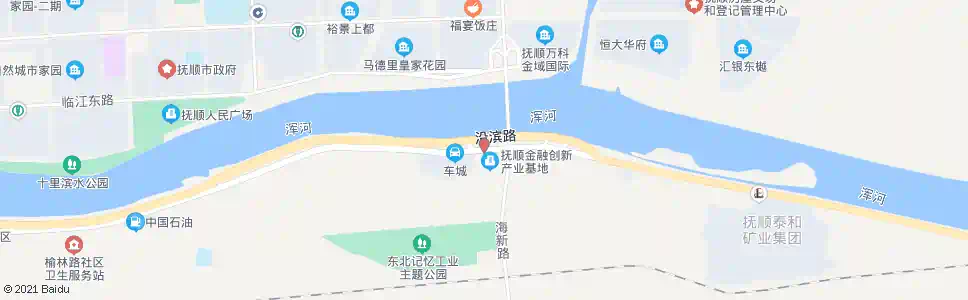 抚顺浑河路中_公交站地图_抚顺公交_妙搜公交查询2025