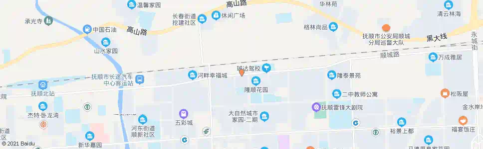 抚顺隆城街北_公交站地图_抚顺公交_妙搜公交查询2025