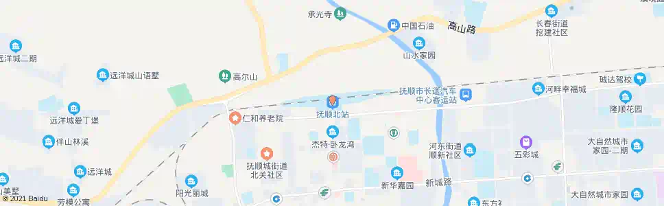 抚顺盖县街北_公交站地图_抚顺公交_妙搜公交查询2025