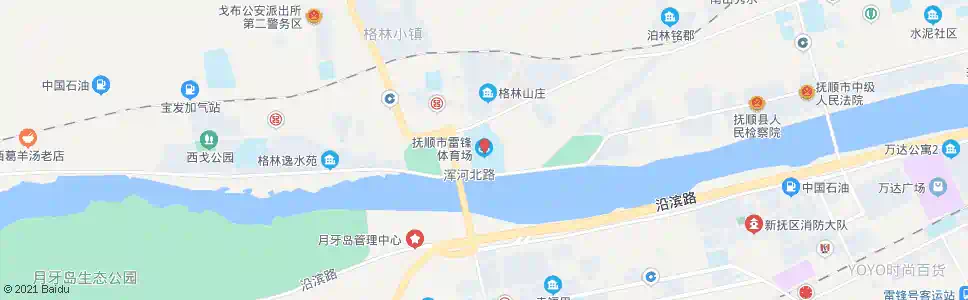 抚顺雷锋体育场_公交站地图_抚顺公交_妙搜公交查询2025