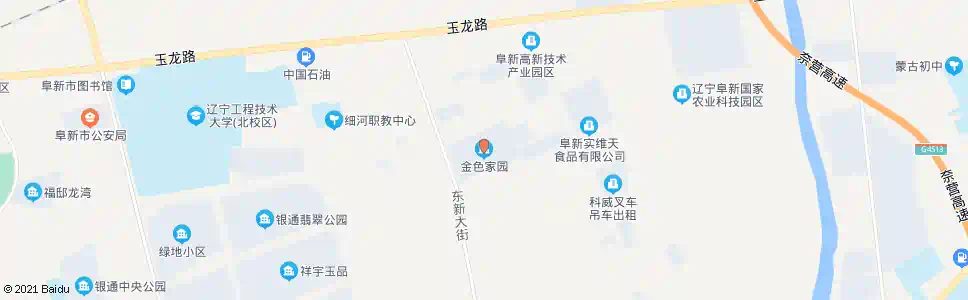 阜新金色家园_公交站地图_阜新公交_妙搜公交查询2025
