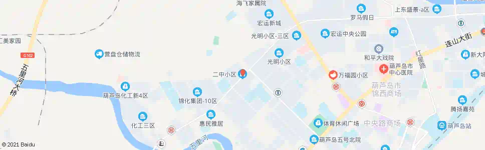 葫芦岛二中小区_公交站地图_葫芦岛公交_妙搜公交查询2025