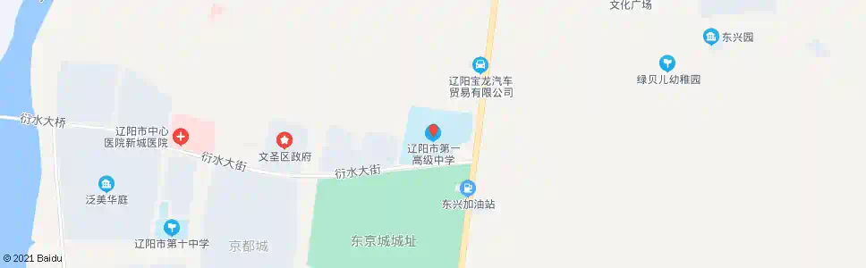 辽阳一高中(东)_公交站地图_辽阳公交_妙搜公交查询2025